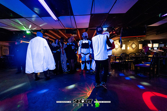 Off-Stage Halloween Havoc at The Wormhole photo by Valentin Sivyakov