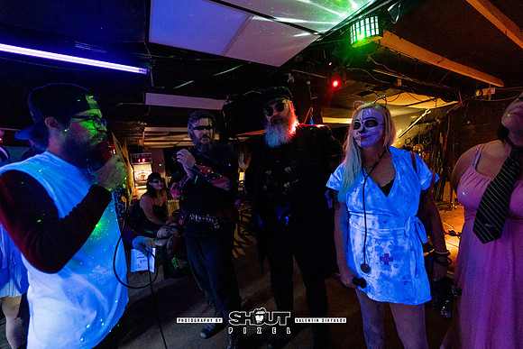 Off-Stage Halloween Havoc at The Wormhole photo by Valentin Sivyakov