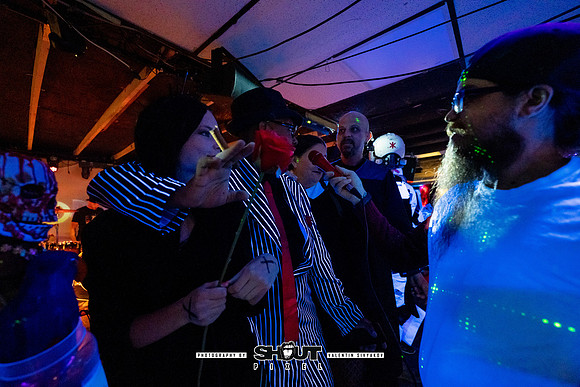 Off-Stage Halloween Havoc at The Wormhole photo by Valentin Sivyakov