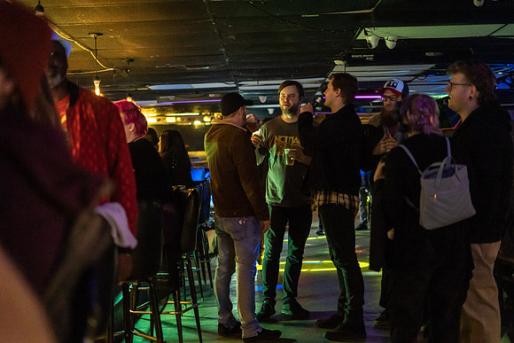 Off- Stage Year of October, The Weird Sisters, Nomad at The Wormhole Bar, Savannah, GA, Photography by Valentin Sivyakov-VAL02930