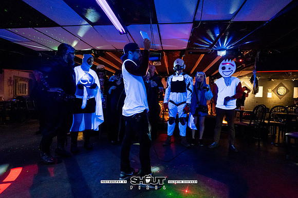 Off-Stage Halloween Havoc at The Wormhole photo by Valentin Sivyakov